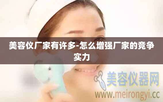 美容仪厂家有许多-怎么增强厂家的竞争实力