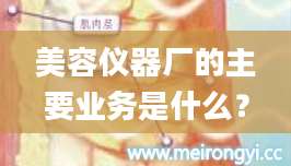 美容仪器厂的主要业务是什么？