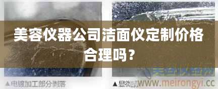 美容仪器公司洁面仪定制价格合理吗？