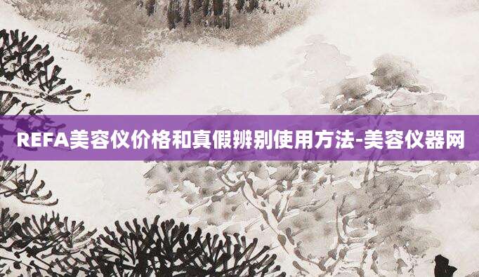 REFA美容仪价格和真假辨别使用方法-美容仪器网