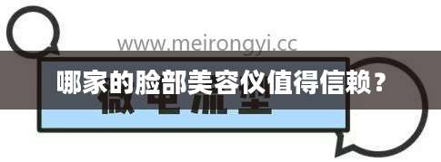 哪家的脸部美容仪值得信赖？