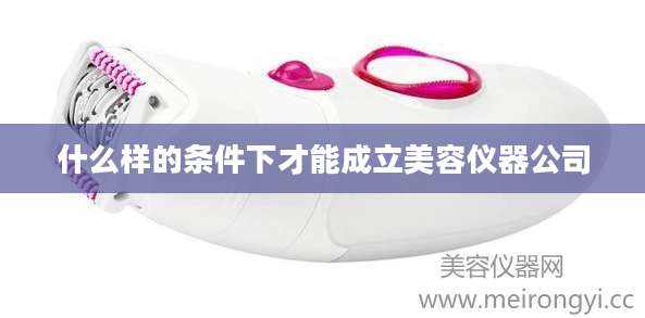 什么样的条件下才能成立美容仪器公司