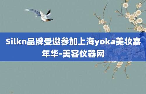 Silkn品牌受邀参加上海yoka美妆嘉年华-美容仪器网