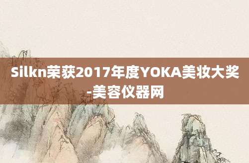 Silkn荣获2017年度YOKA美妆大奖-美容仪器网