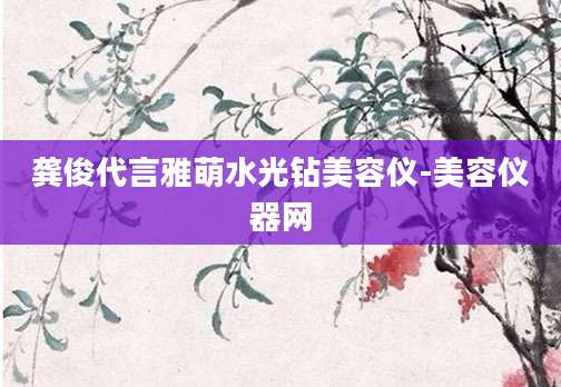 龚俊代言雅萌水光钻美容仪-美容仪器网