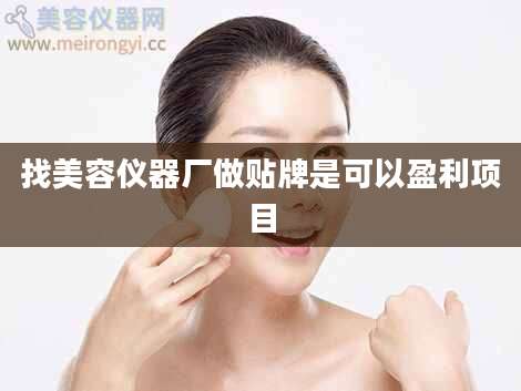 找美容仪器厂做贴牌是可以盈利项目