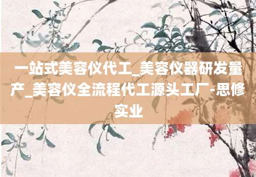 一站式美容仪代工_美容仪器研发量产_美容仪全流程代工源头工厂-思修实业