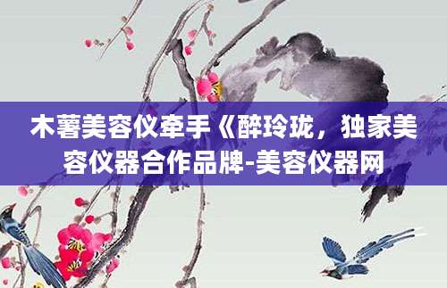 木薯美容仪牵手《醉玲珑，独家美容仪器合作品牌-美容仪器网