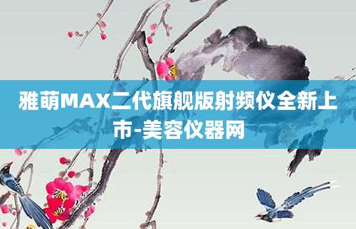 雅萌MAX二代旗舰版射频仪全新上市-美容仪器网