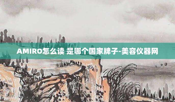 AMIRO怎么读 是哪个国家牌子-美容仪器网