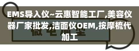 EMS导入仪~云惠智能工厂,美容仪器厂家批发,洁面仪OEM,按摩梳代加工
