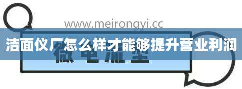 洁面仪厂怎么样才能够提升营业利润