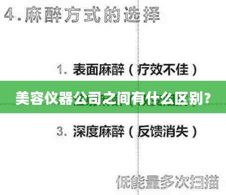 美容仪器公司之间有什么区别?