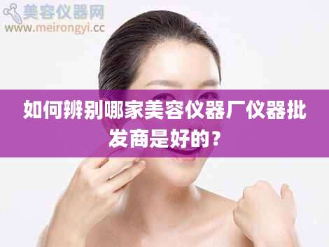 如何辨别哪家美容仪器厂仪器批发商是好的?