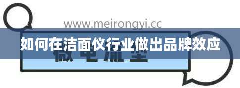 如何在洁面仪行业做出品牌效应